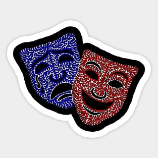 Comedy & Tragedy Masks Sticker